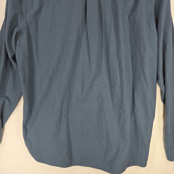 Vintage LL Bean Shirt XL Tall Blue Mens Long Sleeve Plaid Flannel USA Barn Chore - Picture 8 of 10